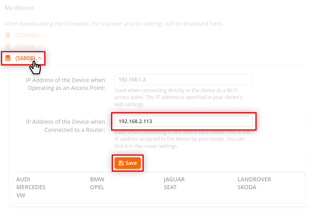 Προσθήκη διεύθυνσης IP