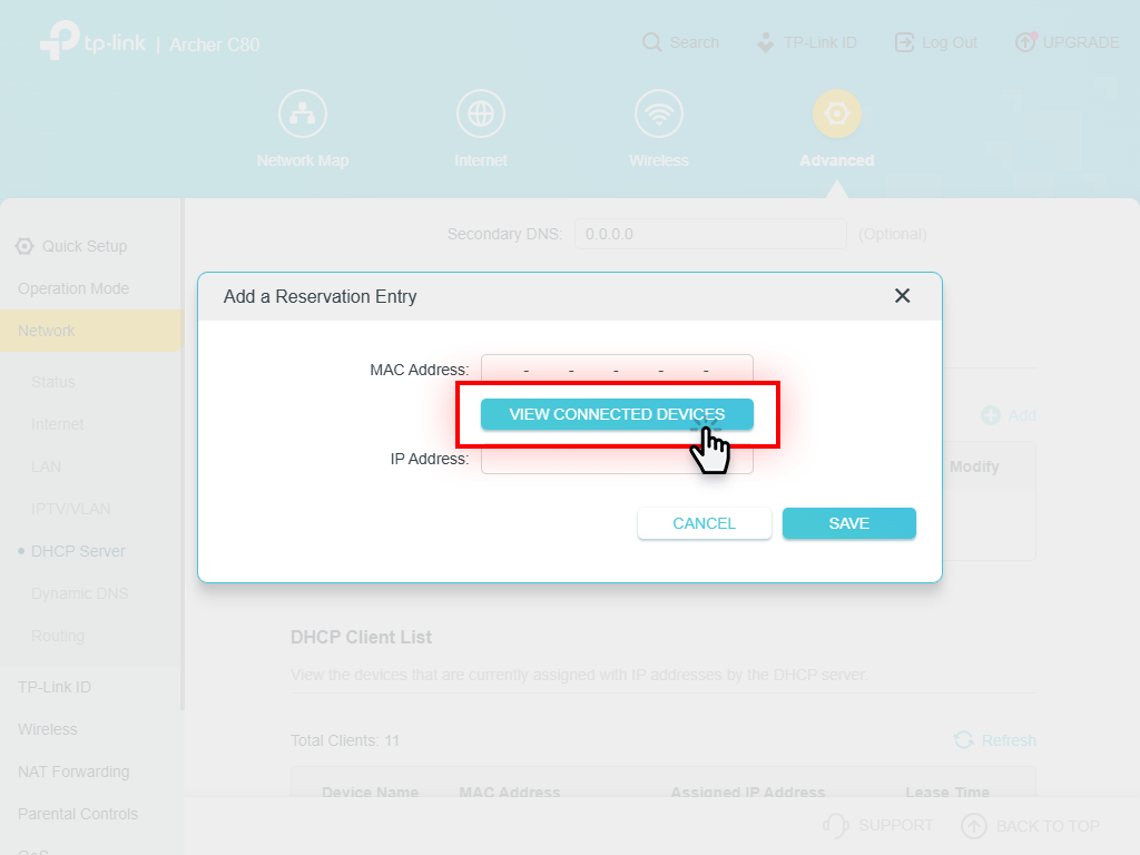 Προσθήκη διεύθυνσης IP